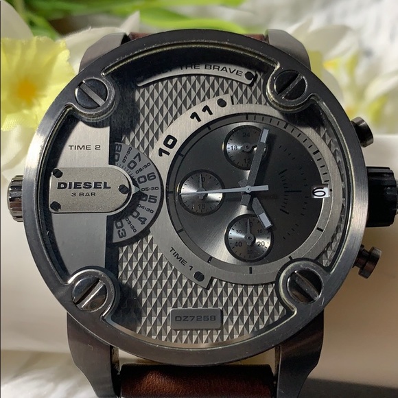 DIESEL LITTLE DADDY DUAL TIME CHRONOGRAPH STEEL - Picture 2 of 10